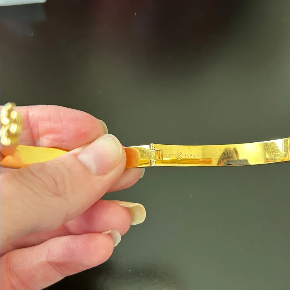 Tory Burch NWT Kira Blossom Ground-Off Enamel 7mm Bracelet MSRP $178